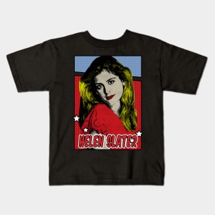 Helen Slater Pop Art Comic Style Kids T-Shirt